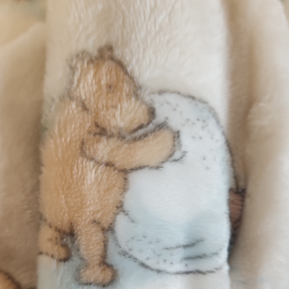 Pooh Bear Baby Blanket with Forest Print - Picture 4 of 6